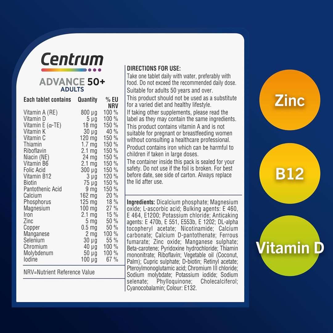 Centrum Advance 50+ Tablets — image 3 of 4